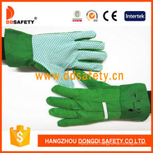 Kids Garden Glove with Green PVC Dots